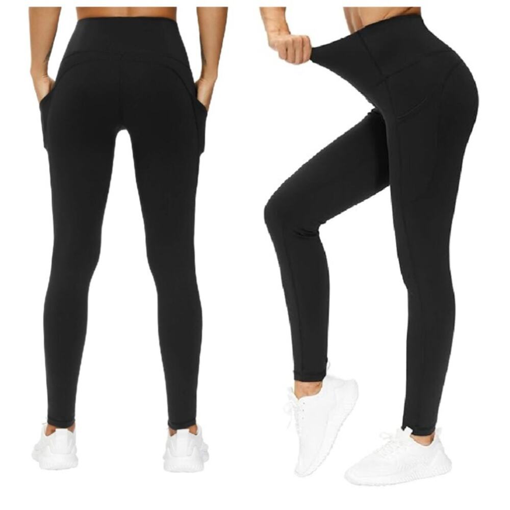High Waisted Leggings for Women - Tummy Control Yoga Pants for Workout Running A - Picture 3 of 5